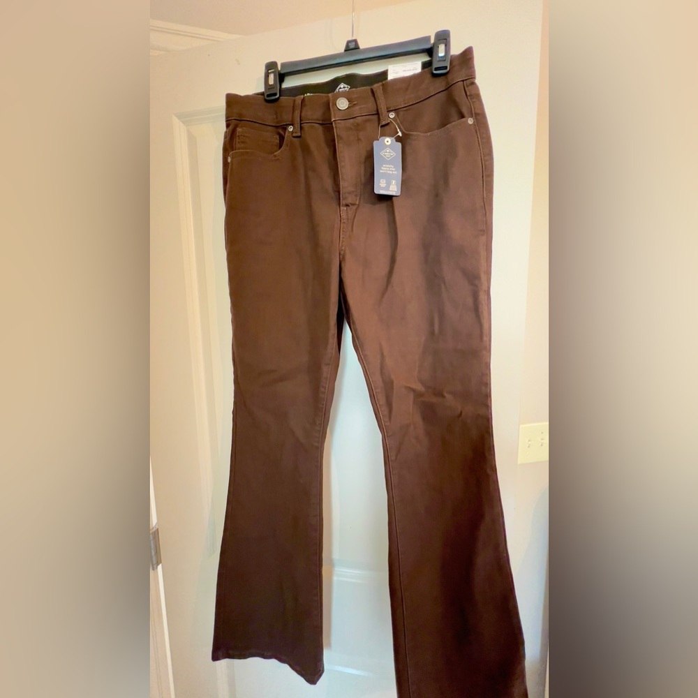 NWT-St John’s Bay brown flare jeans